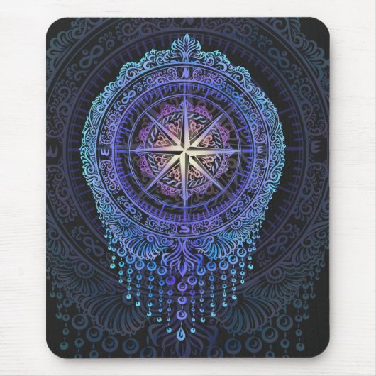 Tapis De Souris Compas céleste Mandala (Devant)