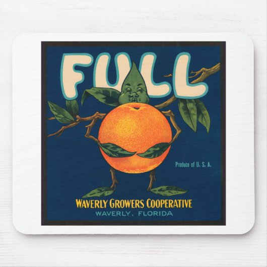 Tapis De Souris Complet - Étiquette orange (Devant)