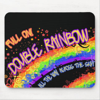 Tapis De Souris Complètement sur le double arc-en-ciel Mousepad