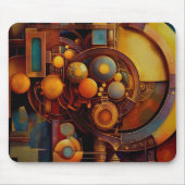 Tapis De Souris Composition d'orbite mécanique Steampunk (Devant)