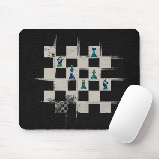 Tapis De Souris Composition en pièces d'échecs d'échiquier et de (Avec souris)