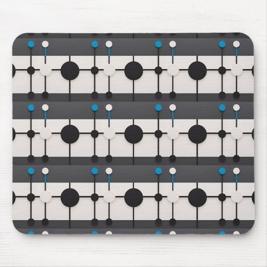 Tapis De Souris Composition géométrique abstraite avec cercles (Devant)