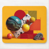 Tapis De Souris Composition géométrique colorée abstraite (Devant)
