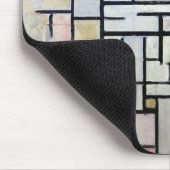 Tapis De Souris Composition rose et gris, Mondrian (Coin)