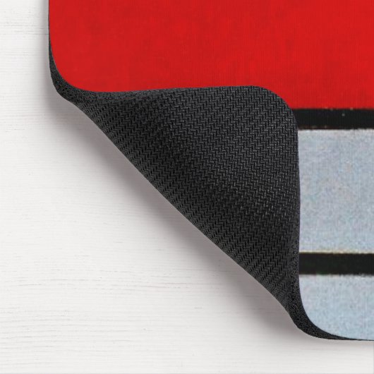 Tapis De Souris Composition with Large Red Plane (Coin)