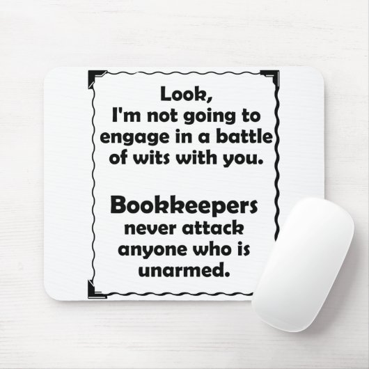 Tapis De Souris Comptable de joute d'esprit (Avec souris)