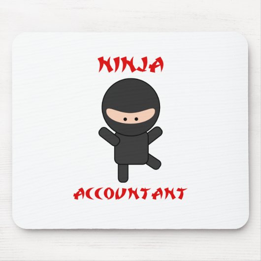 Tapis De Souris Comptable de Ninja (Devant)