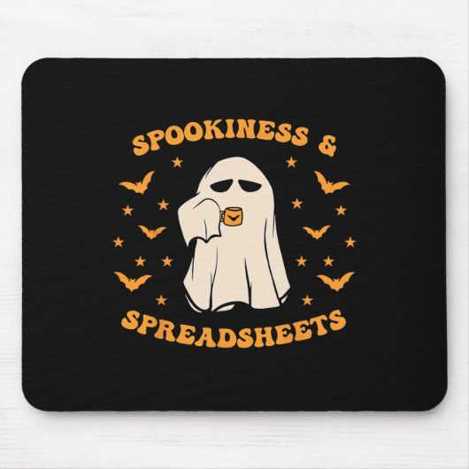 Tapis De Souris Comptable D'Halloween B (Devant)