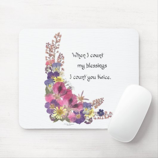 Tapis De Souris Compte de mes bénédictions (Avec souris)