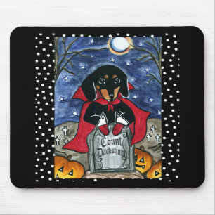 Tapis De Souris Compte Halloween Teckel
