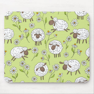 Tapis De Souris Compter les moutons sur le vert de rosée miel