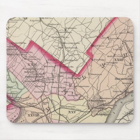 Tapis De Souris Comté de Philadelphie, ville (Devant)