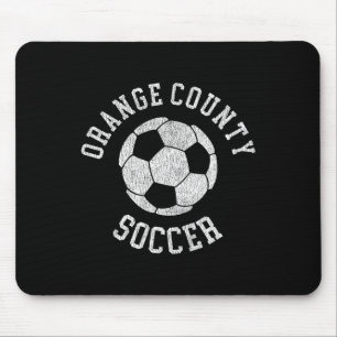 Tapis De Souris Comté d'Orange Soccer Rétro Détresse 90's Vintage