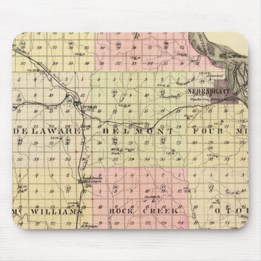 Tapis De Souris Comté d'Otoe, Nebraska (Devant)
