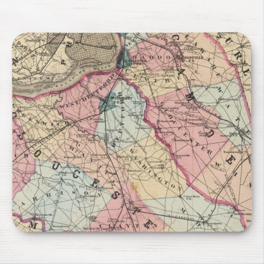 Tapis De Souris Comtés de Camden, Gloucester, NJ (Devant)