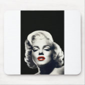 Tapis De Souris CON24BW-V4 lèvres rouges Marilyn DANS BLACK.tif (Devant)