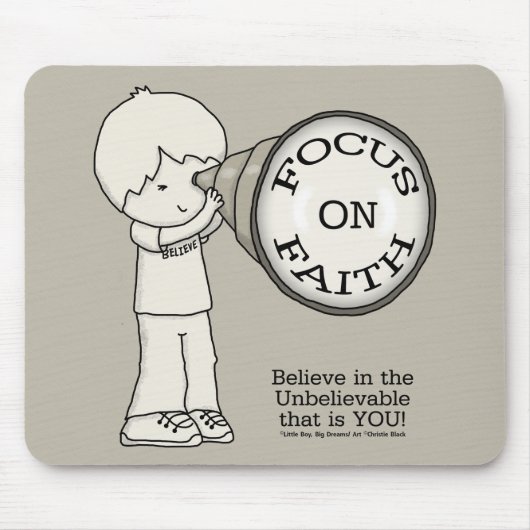 Tapis De Souris Concentre-toi sur la foi (Devant)