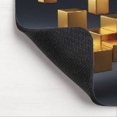 Tapis De Souris Concept de croissance de cubes dorés géométriques  (Coin)