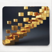 Tapis De Souris Concept de croissance de cubes dorés géométriques  (Devant)