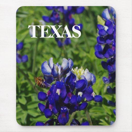 Tapis De Souris Concepteur de Bluebonnets Texas (Devant)