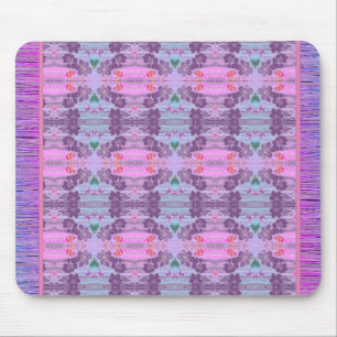 Tapis De Souris Concepteur Motif Rose Et Violet