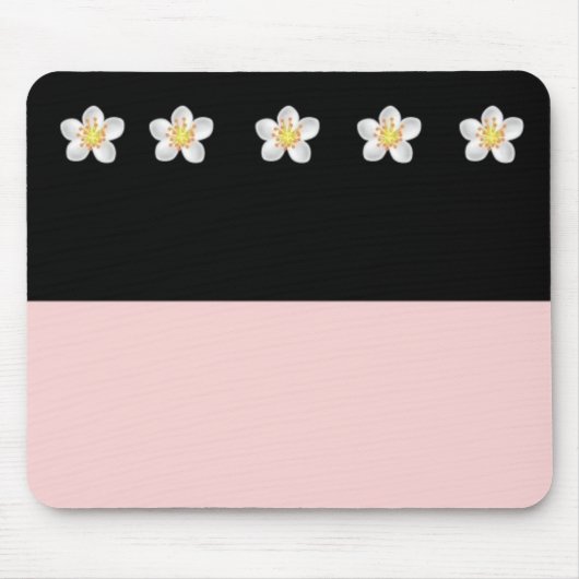 Tapis De Souris Conception 5 Mousepad de noir et de rose (Devant)
