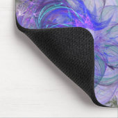Tapis De Souris Conception Abstraite de fleurs pourpre et bleu den (Coin)