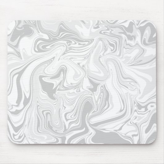 Tapis De Souris Conception abstraite de marbre d'abrégé sur gris (Devant)
