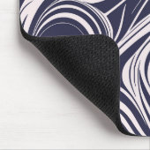 Tapis De Souris conception Abstraite de tourbillons liquides bleus (Coin)