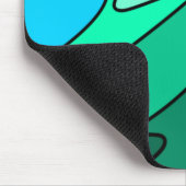 Tapis De Souris Conception abstraite du cardinal en verre tendu (Coin)