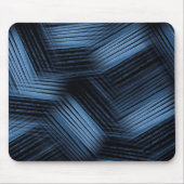 Tapis De Souris Conception abstraite en noir et bleu (Devant)