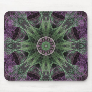 Tapis De Souris Conception Abstraite Moderne de Fractale Violette