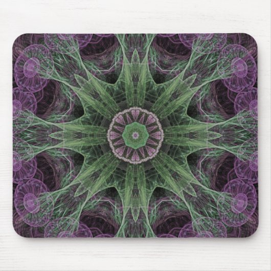 Tapis De Souris Conception Abstraite Moderne de Fractale Violette (Devant)