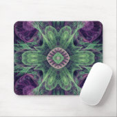 Tapis De Souris Conception Abstraite Moderne Fractale Violette et (Avec souris)
