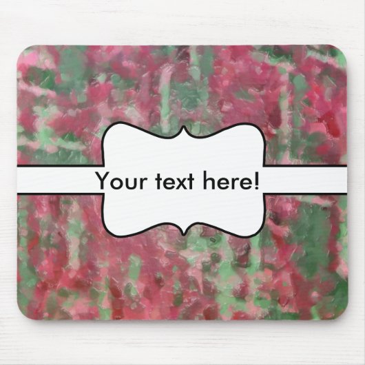 Tapis De Souris Conception abstraite platic rouge verte (Devant)