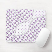 Tapis De Souris Conception amusante à pois violets (Avec souris)