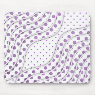 Tapis De Souris Conception amusante à pois violets