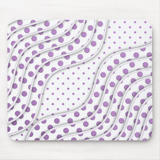 Tapis De Souris Conception amusante à pois violets (Devant)