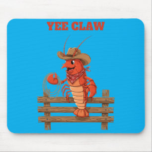 Tapis De Souris Conception amusante de homard Cowboy Yee Claw pour