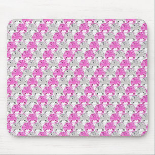 Tapis De Souris Conception assez rose et claire de rayure de