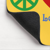 Tapis De Souris Conception astrologique de Gémeaux d'amour de paix (Coin)