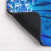 Tapis De Souris Conception bleue de fleurs (Coin)