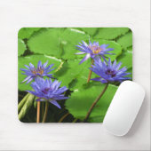 Tapis De Souris Conception botanique florale de nénuphar tropical (Avec souris)