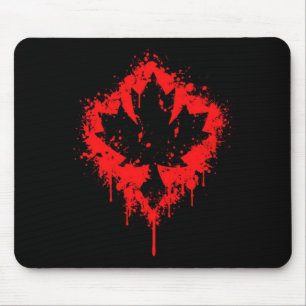Tapis De Souris Conception canadienne d'éclaboussure (rouge)
