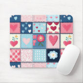 Tapis De Souris Conception Charming Cute Patchwork (Avec souris)