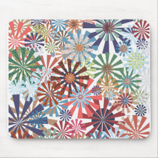 Tapis De Souris Conception colorée de soleil d'éclat de radial de