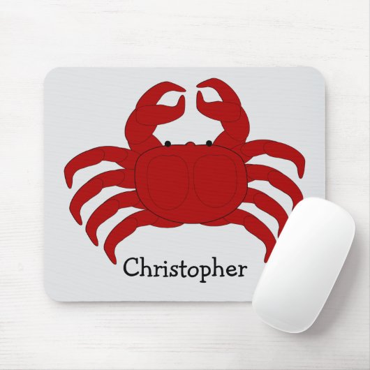 Tapis De Souris Conception Crabe Rouge (Avec souris)