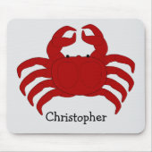 Tapis De Souris Conception Crabe Rouge (Devant)