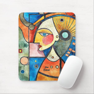 Tapis De Souris Conception cubiste