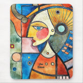Tapis De Souris Conception cubiste (Devant)